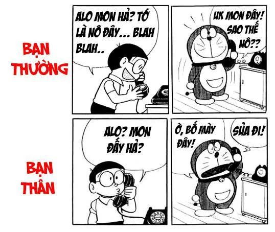 Bạn có bạn thân giống nobita và doremon không?