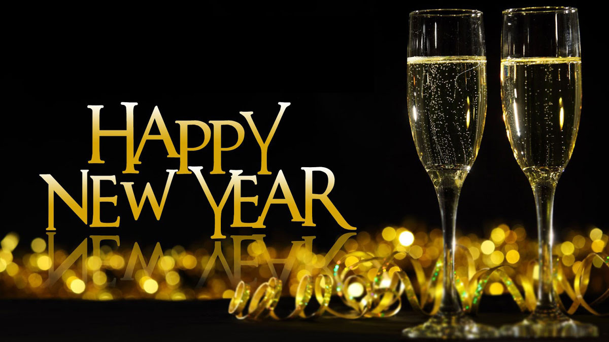 Hình ảnh rượu vàng chào đón năm mới